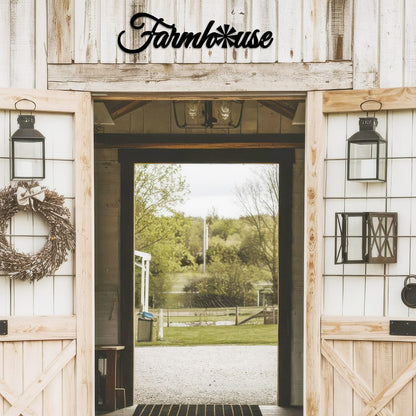 Metal Farmhouse Signs with Windmill, Rustic Farmhouse Letters Sign Wall Art for Living Room Kitchen Entryway Dining Room Bedroom 4.1x16 inches