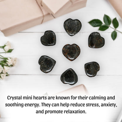 Amazing Gemstone Garnet Stone Heart - Pack of 2 Crystal Heart Stones Rocks - Corazones De Piedra Crystals and Healing Stones Heart Shaped Crystal - Stocking Stuffers Gifts