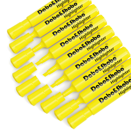 Dabo&Shobo Highlighters 108 Pack, Tank Style Yellow Highlighters, Chisel Tip Highlighter Markers for Coloring