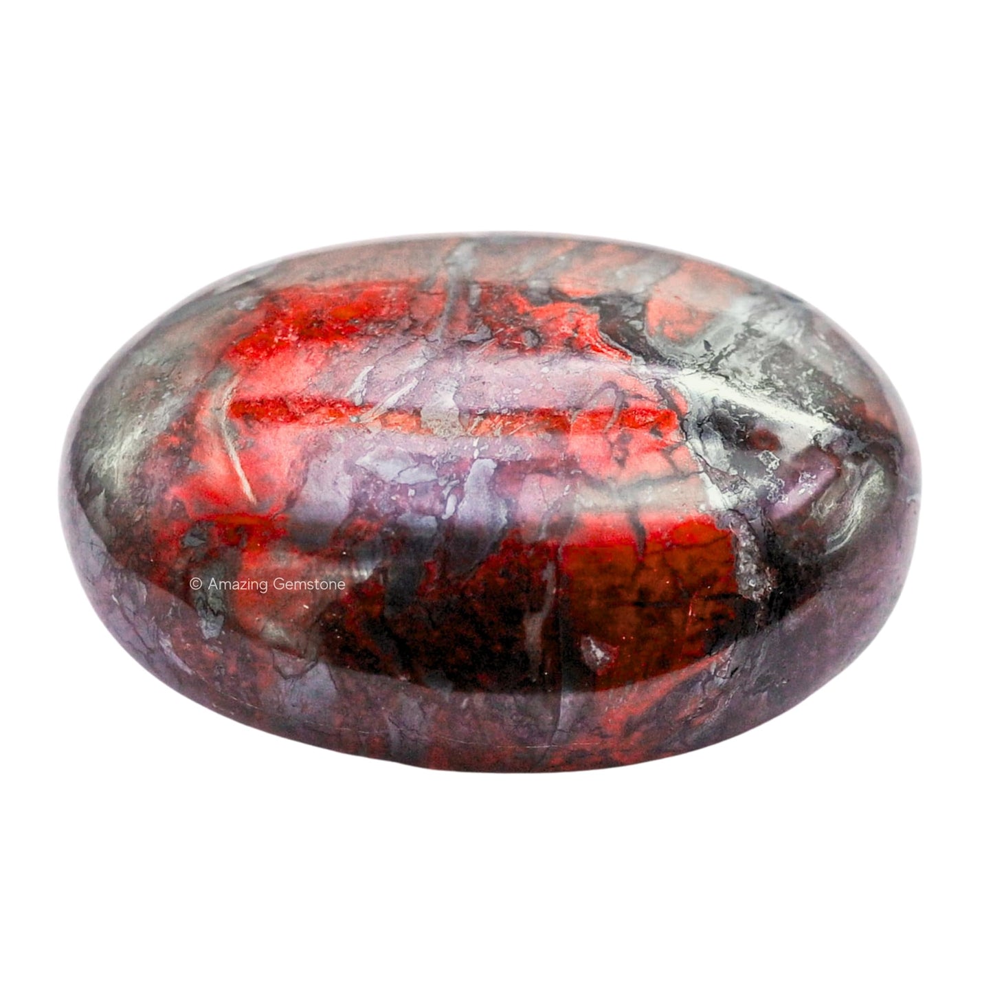 Amazing Gemstone Red Jasper Hematite Crystals and Healing Stones - Large Palm Stone Crystals Piedra - Crystal for Good Luck, Positive Energy, Meditation - Unique Stocking Stuffers Birthday Gifts