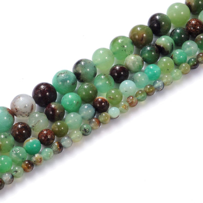 10mm Natural Australian Jade Gemstone Round Loose Beads Crystal Stone Bracelet Necklace Accessories Crafts for Jewelry Making DIY,1 Strand 15"