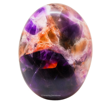 Dreamy Amethyst Crystals and Healing Stones - Large Palm Stone Crystals Piedra - Crystal for Good Luck, Positive Energy, Meditation - Unique Stocking Stuffers and Birthday Gifts for Women, Men