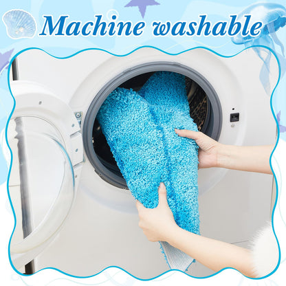 Drydiet Toilet Rug U Shaped Washable Soft and Absorbent Bathroom Rugs Non Slip Bath Mat Machine Wash Bathroom Contour Rug for Toilet Base, 24 x 20 Inch(Shell)