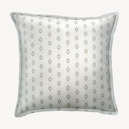 SanVia Cotton Throw Pillow Covers 20x20 – Handwoven Jacquard Texture, Fade-Resistant, No Pilling – Hidden Zipper, Decorative Cushion Cover for Sofa, Couch, Bed – Insert Not Included (Geometric, White)