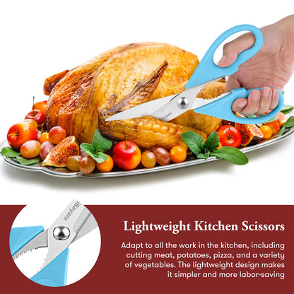 Gifts for Dad from Daughter Son, BEST DAD Tool Shears, iBayam Kitchen Scissors All Purpose Heavy Duty Meat Scissors Poultry Shears, Dishwasher Safe Stainless Steel Utility Scissor