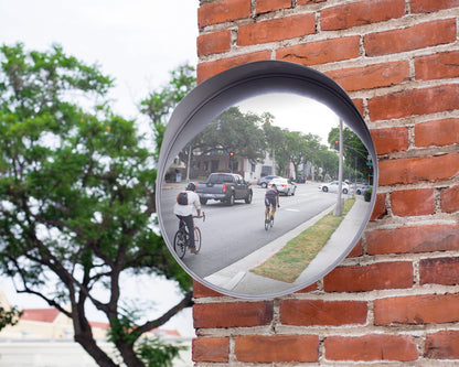 WatchYrBack GREY 18 inch Convex Mirror, Outdoor or Indoor, Wide Angle View, Curved Traffic Safety and Security Mirror 460 mm