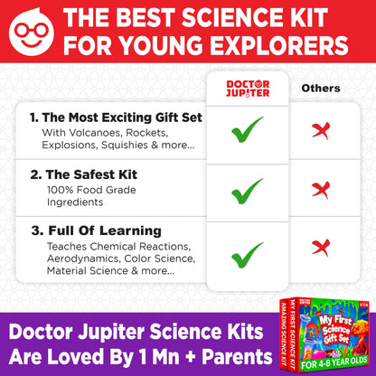 Doctor Jupiter My First Science Gift Set for Kids Ages 4+ | Set of My First Science Kit & Amazing Science Kit | Birthday Gift Ideas for 4-5-6-7-8 Year Old Boys & Girls | STEM Learning & Education Toys