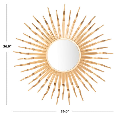 Safavieh Home Naya Gunmetal Sunburst 36-inch Decorative Accent Mirror
