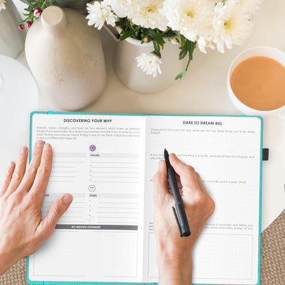 Wordsworth Undated Planner Weekly and Monthly - Dotted Blank Planner - Hardcover, Dateless Weekly Planner, 5.83 × 8.27In - Premium A5 Paper (120GSM) - Monthly, Weekly, Yearly Spread - Bullet Planner