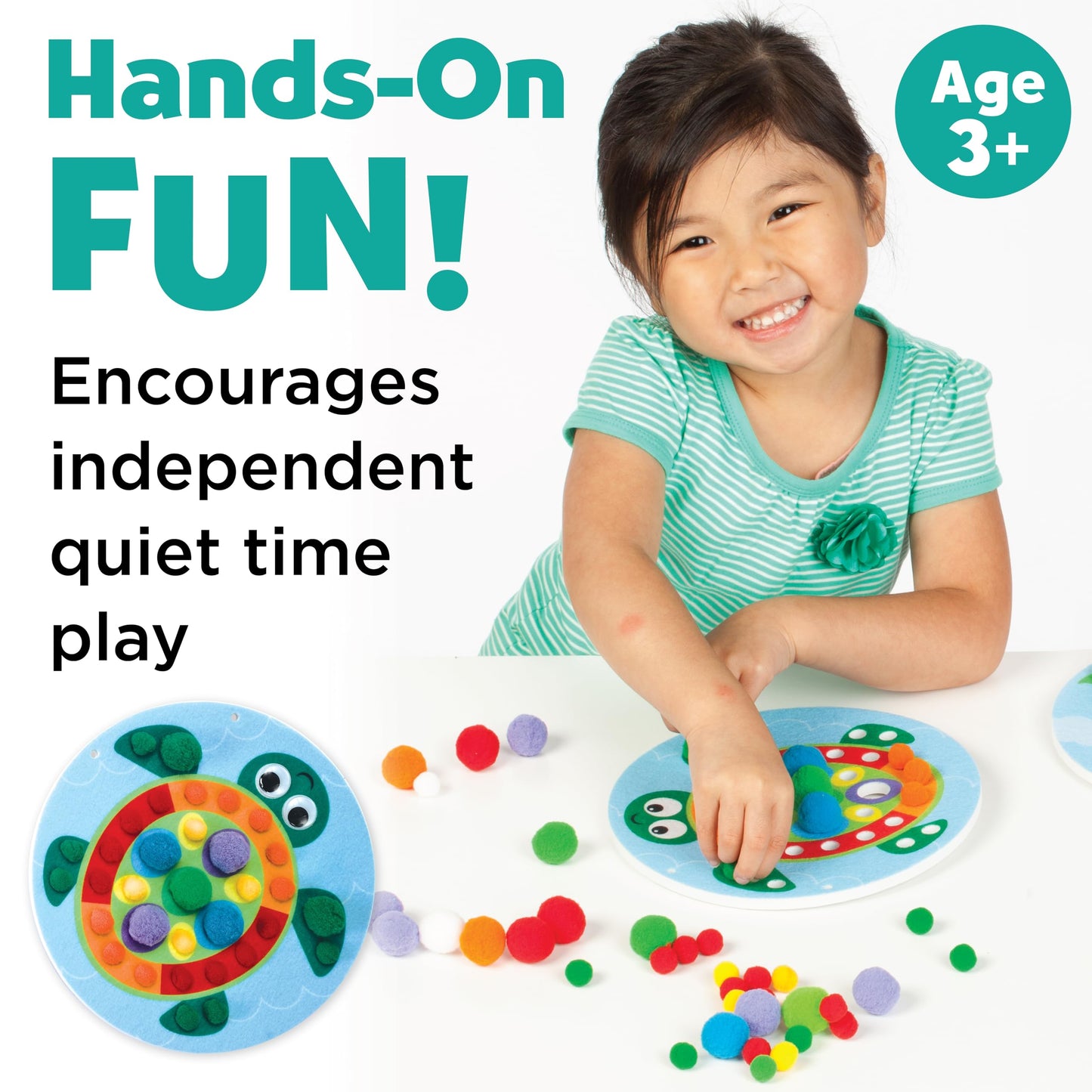 Creativity for Kids Pom Pom Pictures: Animals - Preschool Learning Activities, Sensory Toys for Toddlers, Toddler Arts and Crafts (Ages 3+)