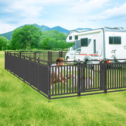 GDKASRNY Thickened Dog Playpen Foldable Metal Yard Fence32/43inch Compact Portable Animal Barrier Fence for Indoor Outdoor (24 Panels, 32 inch)