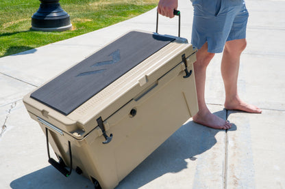 WAQUE Sports Premium Outdoor Cooler – 70 Liter Insulated Ice Chest with Heavy-Duty Handles, Leakproof Seal & UV Protection – Beige – Ideal for Fishing, Camping, Boating & Tailgating