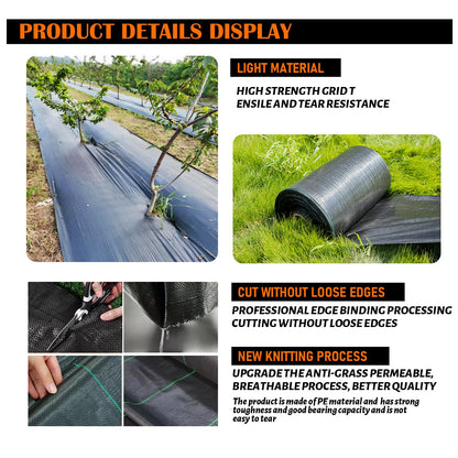 JOYSWAN 3Size Weed Barrier Landscape Fabric Heavy Duty Woven Ground Cover Weed Cloth Geotextile Fabric Driveway Fabric (3x50FT)