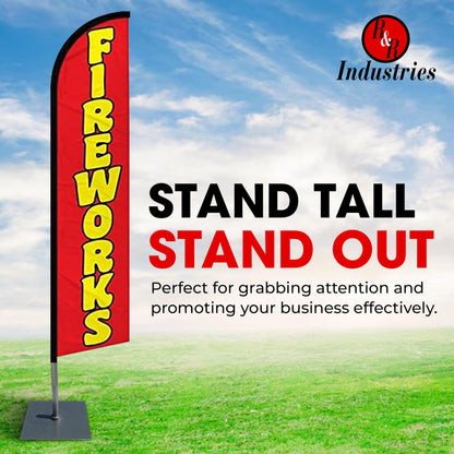 R and R Industries Flat Base for Advertising Flag Pole | Heavy Duty Metal Base Stand for Feather, Swooper & Banner Flags | Stable Indoor & Outdoor Display (FI)
