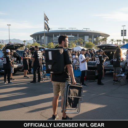 FOCO Las Vegas Raiders NFL Cooler Backpack, 24L — Insulated Soft Sided Ice Chest, Holds 36 Cans, Officially Licensed