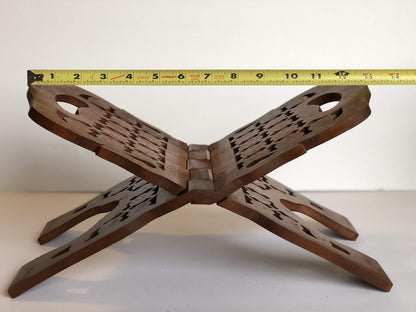 YOUNI - Wooden Quran Folding Stand/Rahel/Holder Book. حامل قرآن خشبي (Medium 8" Height X 13" Wide)