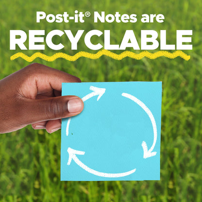 Post-it Super Sticky Notes, 24 Sticky Note Pads, 3 x 3 in, School Supplies, Office Products, Notes for Vertical Surfaces, Monitors, Walls and Windows, Bus Cabinet Pack