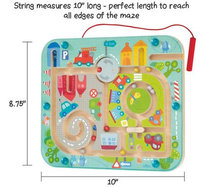 HABA Busy Board for Toddlers 2-4: Town Magnetic Maze Puzzle Game - Toddler Travel Toys for Preschoolers