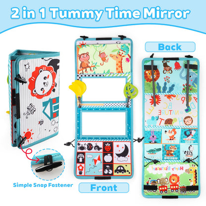 victob Baby Toys 0-6 Months - Tummy Time Baby Mirror Infant Toys - High Contrast Baby Toy for Newborn - Montessori Sensory Toy 0 2 3 4 5 6-12 Months Boy Girl Shower Gifts