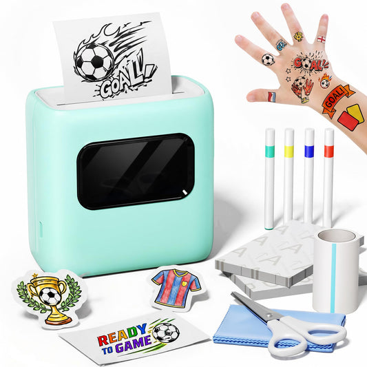 TATTMUSE TK20 Colorful Temporary Tattoo Maker,Tattoo Makers for Kids, Custom Craft Kits with 40Pcs Temporary Tattoo Paper & 4 Markers, Perfect for Parties,Gifts for Kids,Creative Fun