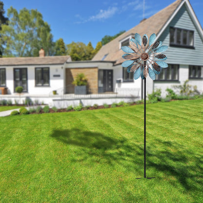 MUMTOP Decorative Metal Wind Spinner for Garden, Outdoor Patio, Lawn, Yard, Weather Resistant Kinetic Art