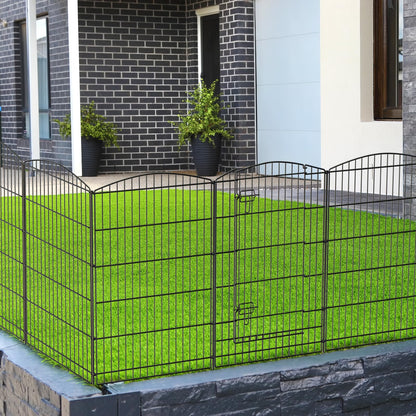 INJOPEXI Decorative Garden Fence 6 Panels 13ft (L)×36in (H) Animal Barrier Fences with 5 Panels + 1 Gate, No Dig Garden Fencing Rustproof Metal Wire Temporary Rabbit Dog Fence for Patio Outdoor Yard