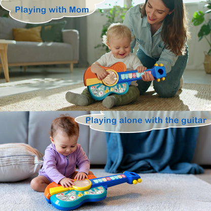 SailStart Toddlers Guitar Musical Toys for 1-2 Year Old Boy/Girl, Multiple Modes with Piano Keys, Animal Sounds, Musical, Baby Toys 12-18-24 Months, Gifts for One Year Old Boys/Girl