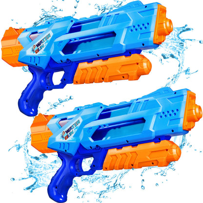 Quanquer 1200cc Super Squirt Water Guns for Kids Adults - 2 Pack Super Water Soaker with Excellent Range - Ideas Gift Toys for Summer Outdoor Swimming Pool Beach Sand Water Fighting Play