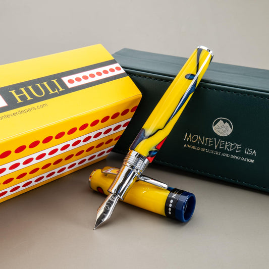 Monteverde USA People of the World Huli Fountain Pen – Omniflex Nib with 15ml Ink Bottle – Luxury Writing Instrument Celebrating Global Culture & Collectible Craftsmanship