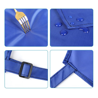 2 Pack Waterproof Rubber Vinyl Apron 40 Inch Chef Aprons for Men Heavy Duty Chemical Work Apron Extra Long Grilling Aprons with Adjustable Bib Apron for Dishwashing Lab Butcher Cooking Kitchen Blue