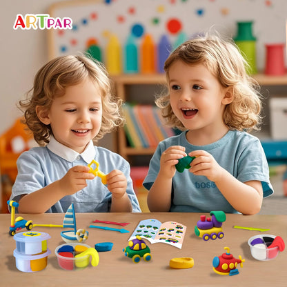Artpar Kids Air Dry Clay Kit,12 Pack Traffic Modeling Magic Clay Sculpting Set | Ultra Light & Soft DIY Art & Crafts School Classroon Projects,Home Party Favors Supplies for Boys Girls Adults