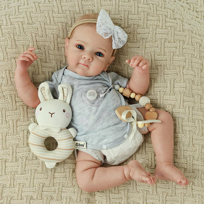 WOOROY Realistic Reborn Baby Dolls - 20 Inch Lifelike Newborn Baby Girl with Full Vinyl Body, Real Life Baby Doll Gifts Toy Set with Accessories for Kids Age 3+