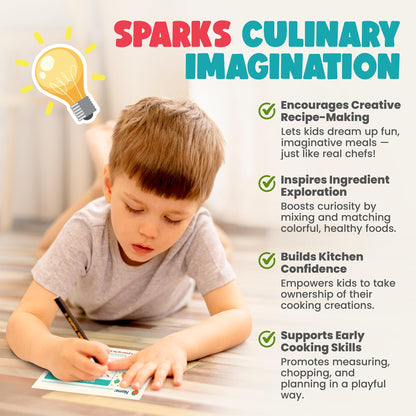 TruChef Kids Knife Set for Real Cooking | Skin Safe Chef Set for Ages 3+ with Rainbow Blades, Cutting Board, Scraper, Recipe Cards | Jr Chef Cooking Gift for Teens & Kids (16 Pcs)
