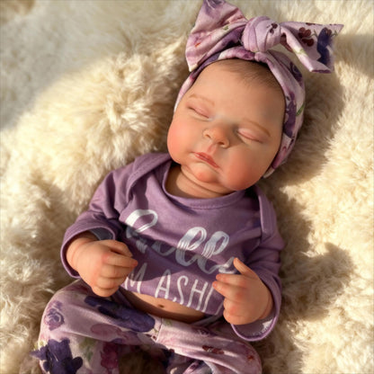 Gileutay 18 inch Realistic Full Vinyl Reborn Baby Dolls Girl Real Life Newborn Baby Doll with Feeding Kit Toys