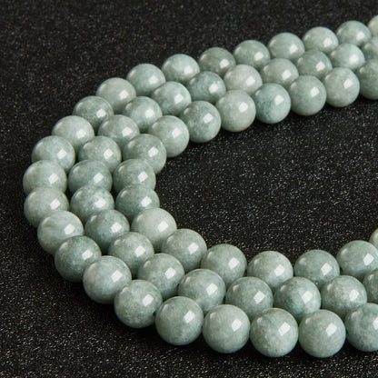 100pcs 8mm Burmese Jade Beads Natural Gemstone Beads Round Loose Beads for Jewelry Making