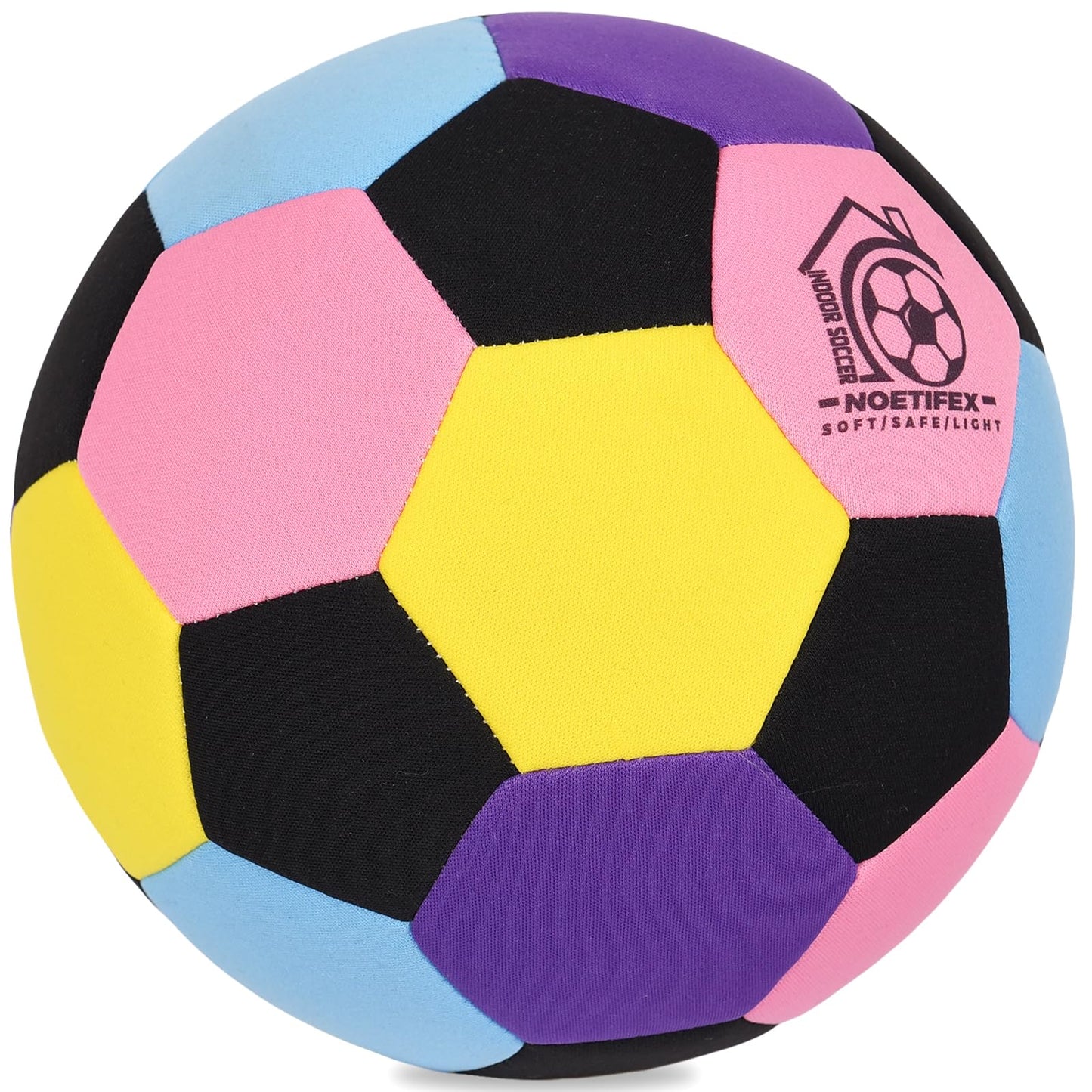 Noetifex Size 4 Soft Fabric Soccer Ball Safe Silent Indoor Ball for Youth, Lightweight House Training Ball for Dribbling & Juggling at Home(Deflated)