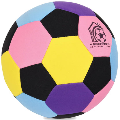 Noetifex Size 4 Soft Fabric Soccer Ball Safe Silent Indoor Ball for Youth, Lightweight House Training Ball for Dribbling & Juggling at Home(Deflated)