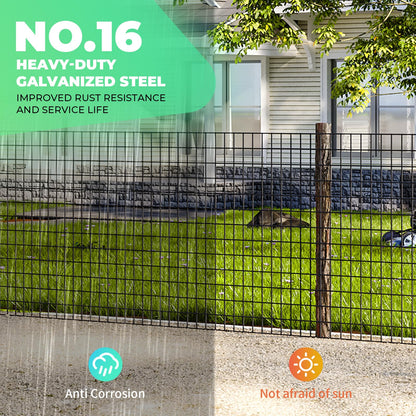 Garden Fence Black PVC Coated Welded Wire Fencing 48 Inch x 100 Foot, 2 Inch x 3 Inch 16GA, Garden Border Fencing Roll Vinyl Coating Metal Wire Mesh for Yard Vegetable Plant Protection Poultry Netting