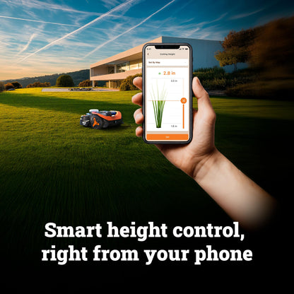 WORX Landroid Vision Cloud Robot Lawn Mower, No Perimeter Wire Robot Mower for 1 Acre, AI Obstacle Avoidance + RTK Cloud Navigation, 30% Slope, Auto Mapping, App Control, Cut-to-Zero, WR340
