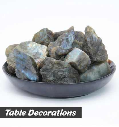 ZAICUS 1 lb Labradorite Rough Stone - Raw Stones and Crystals Bulk for Tumbling, Jewelry Making, Cabbing, Lapidary, Fountain Rocks, Decoration, Polishing, Wire Wrapping, Gem Mining, Reiki Crystal