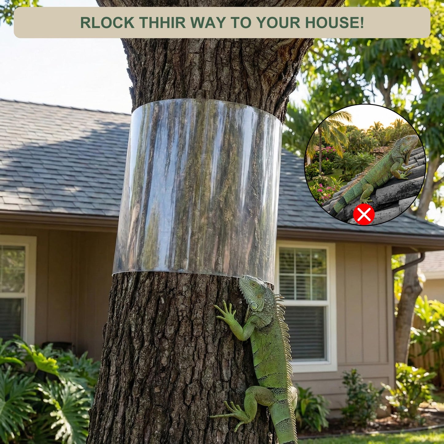 Bltopabb 48" L X 16" W Thickened PVC Transparent Tree Guard for Iguana Prevention, Easy Install Reusable Wrap with Strong Adhesive, Stops Cats from Climbing Trees