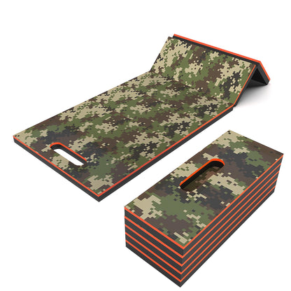 Foldable EVA Utility Mat with Handle, Heavy Duty Mechanic Mat for Kneeling, Workouts, Garages, Gardening, Camping, Picnics, Outdoor Adventures and Home Gyms-Camouflage
