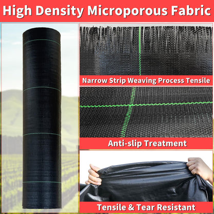 Vanver 4ft x 300ft Landscape Fabric -Heavy Duty Weed Barrier Fabric for Landscaping, Weed Blocker Cloth,Geotextile Fabric for Garden, Driveway & Ground Cover, Garden Weed Mats,Grid Design