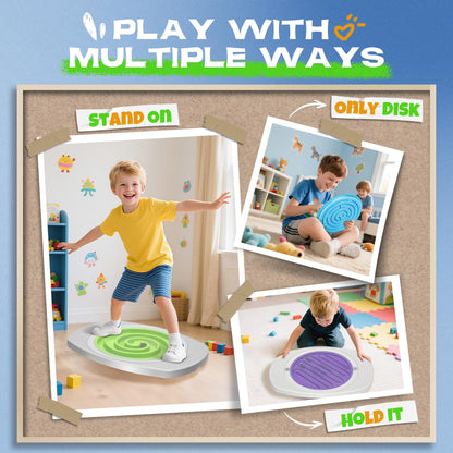 Balance Board Maze for Kids Sensory Training - 20" Wobble Board to Develop Coordination & Reduce Screen Time - 3 Difficulty Levels for More Fun - Ideal Load 100lbs - Meaningful Gift for Children