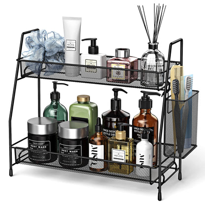 SPISPI Bathroom Organizer Countertop, Spice Rack Organizer for Cabinet,Bathroom Counter Organizer, Kitchen Countertop Organizer