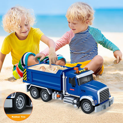 SpringFlower Large Dump Truck Toy for 3 4 5 6 7 Years Old Boy, Truck Toy with Sound and Light, Kids Toddlers Birthday Gifts for Boys & Girls,for Indoor & Outdoor
