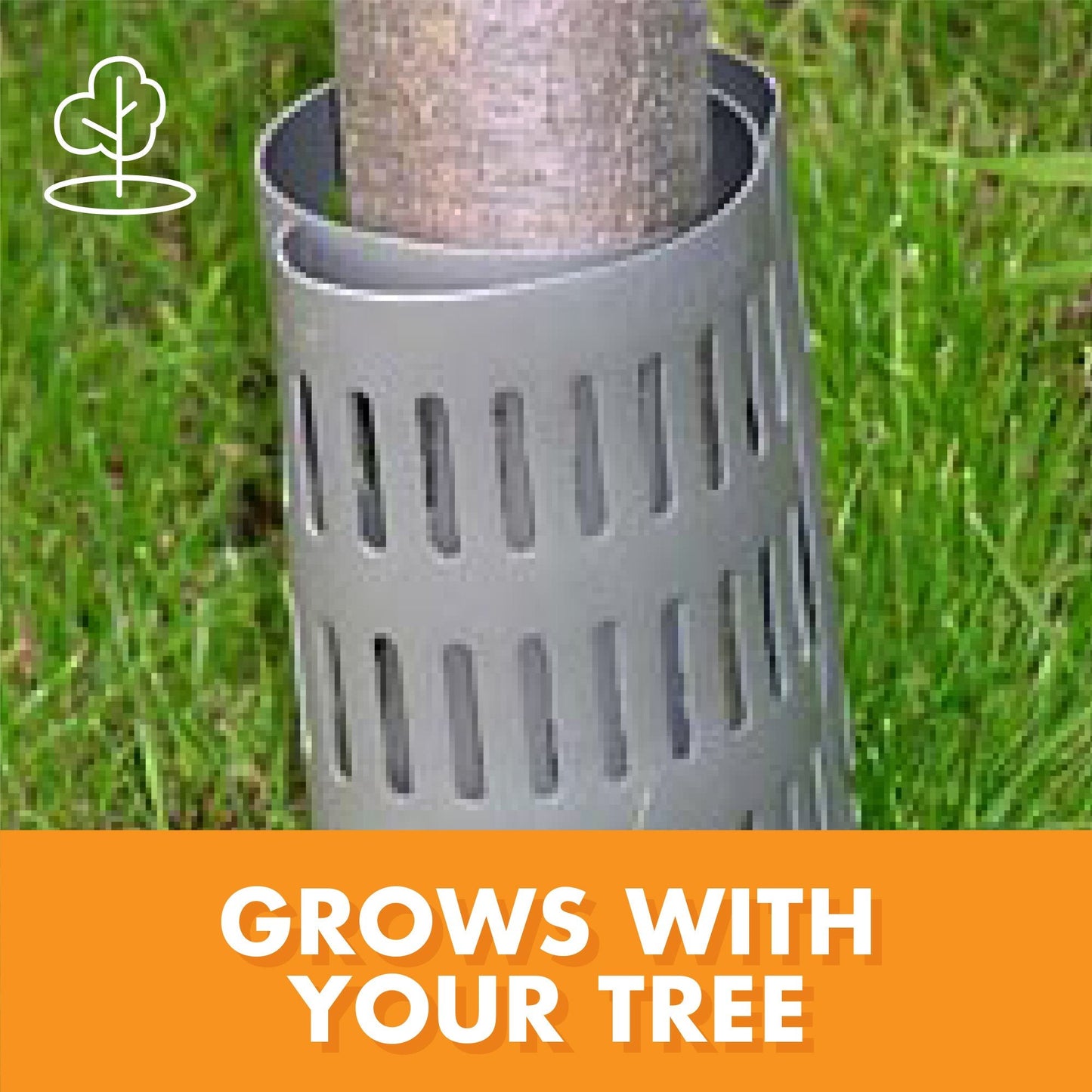 Dimex EasyFlex Plastic Tree Trunk Protectors, 6 Count, Grey (1131-6C), Gray