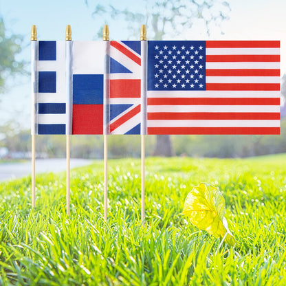 ZXvZYT 200 Countries Stick Flags Small Mini World National Country Hand Held Flag Banners,For World Cup Sports Events Grand Opening Party Festival Decorations
