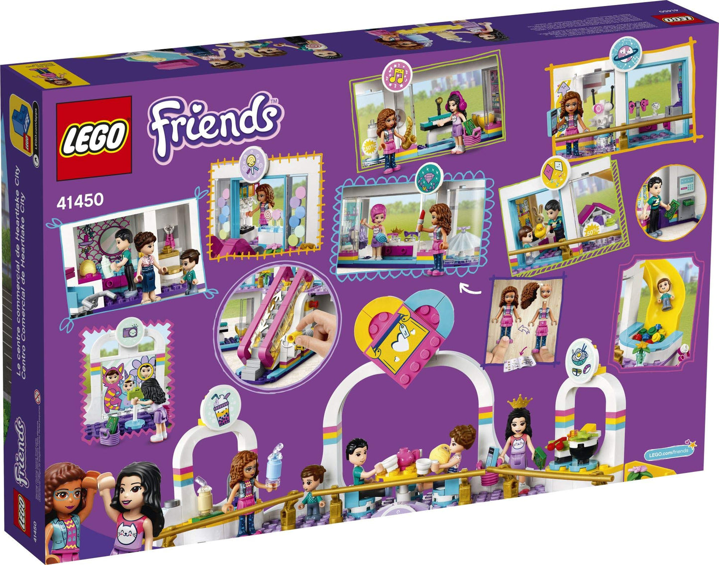 LEGO Friends Heartlake City Shopping Mall 41450 Building Kit; Includes Friends Mini-Dolls to Spark Imaginative Play; Portable Elements Make This a Great Friendship Toy, New 2021 (1,032 Pieces)