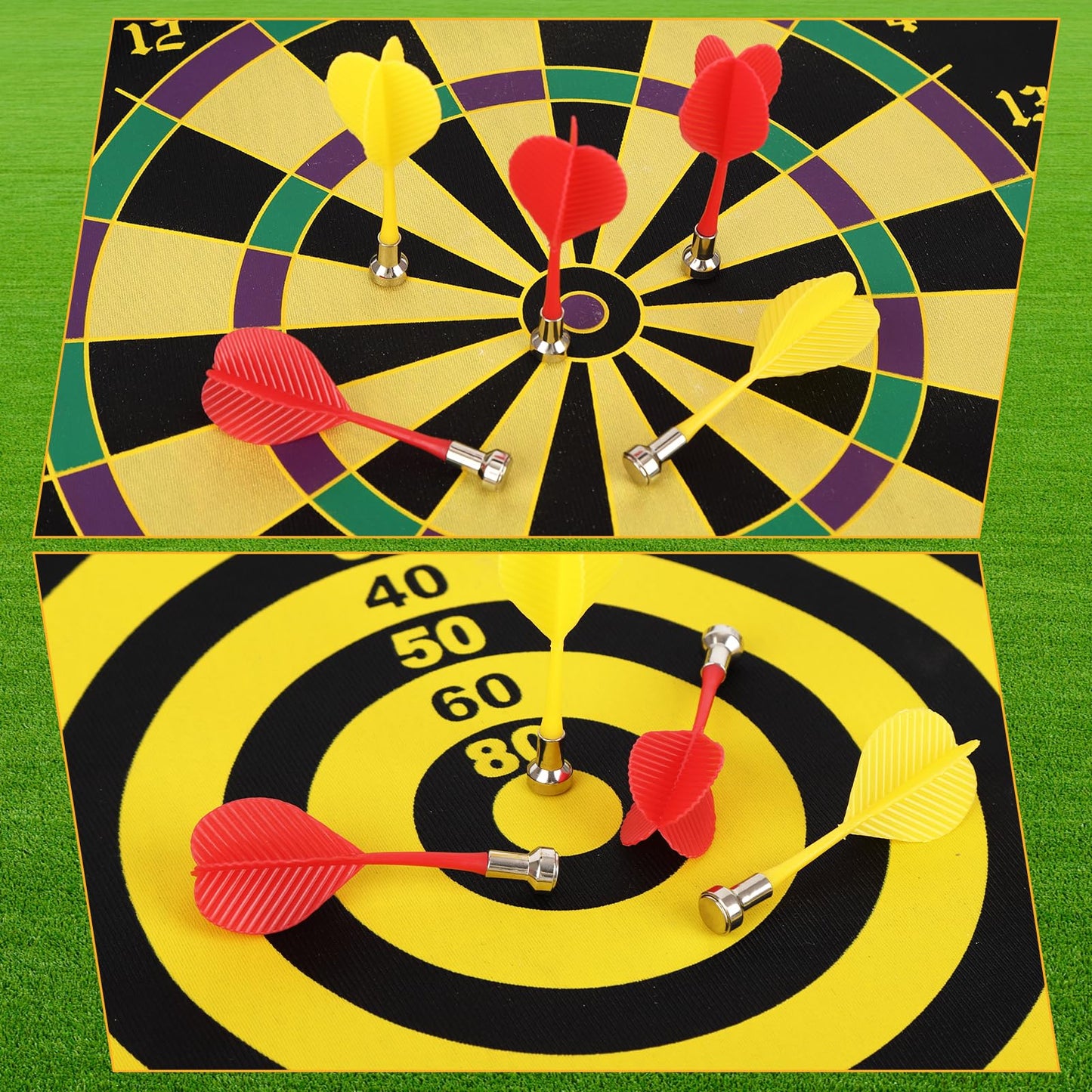 Magnetic Dart Board Set for Kids with 12 Darts - Indoor/Outdoor Safe Games for Boys & Girls Teens, Birthday Gifts Game Room Decor Toys